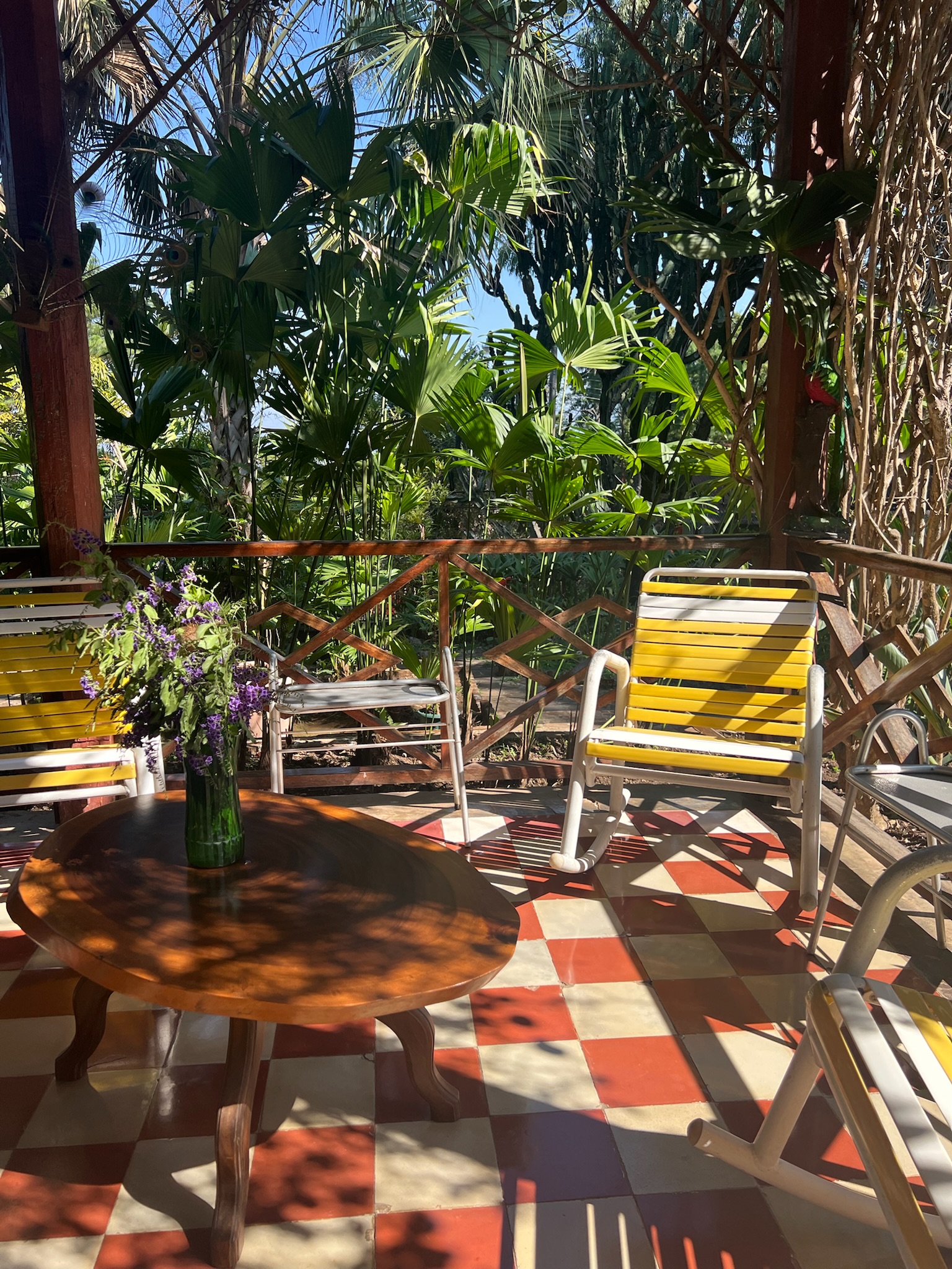 Historic farmhouse veranda at Finca Argelia